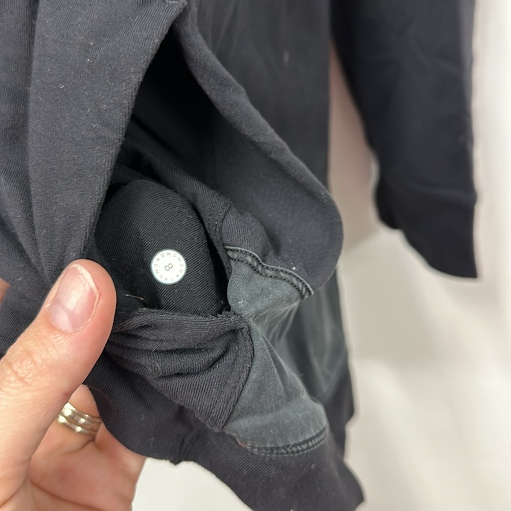 Lululemon black heather gray hooded sweatshirt 8 - Picture 4 of 6